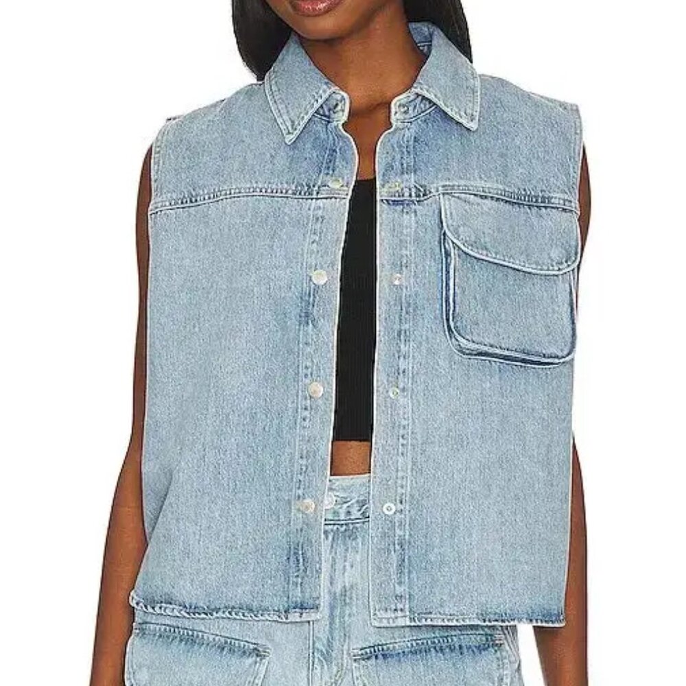 NWOT AGOLDE hadley sleeveless shirt (M) - Picture 3 of 12